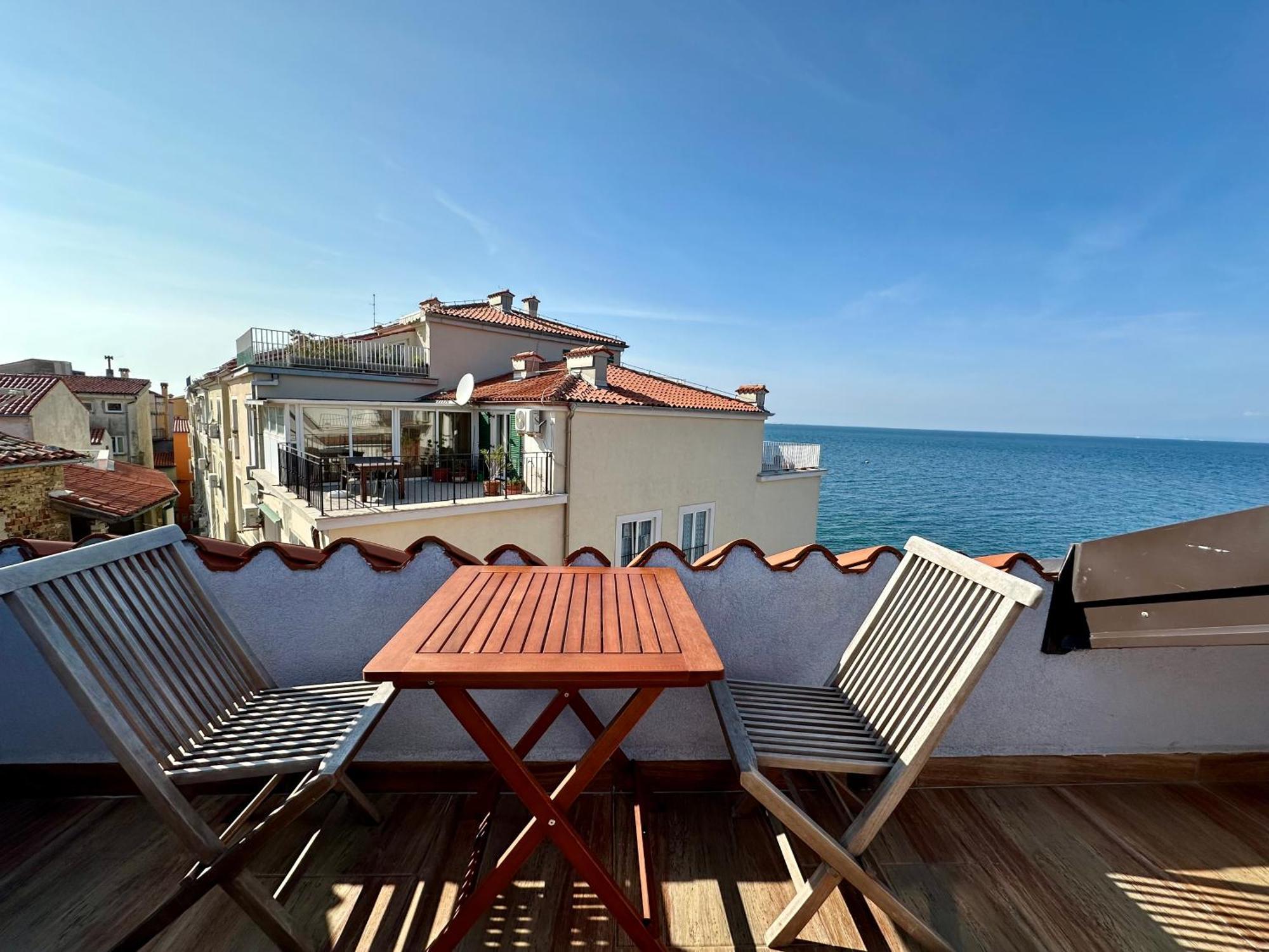 Apartament Old Piran Galileo Terrace Zewnętrze zdjęcie